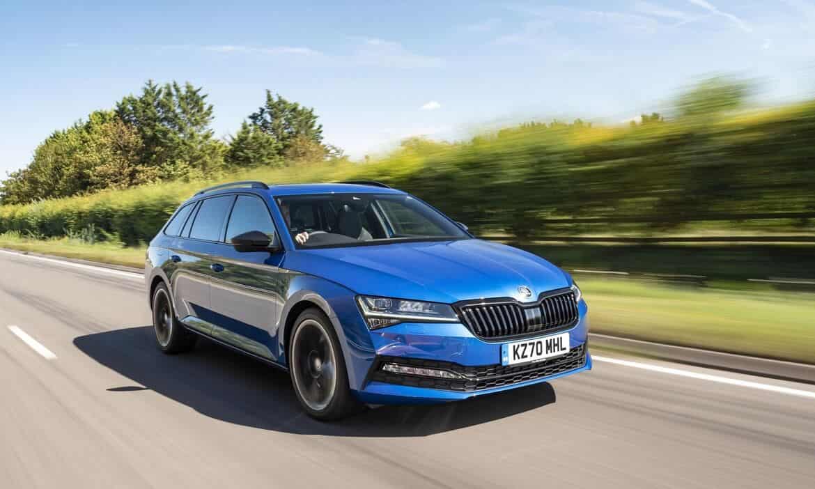Skoda Superb Estate driving