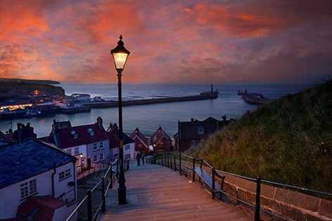 whitby sunset