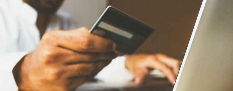 entering bank details to check credit score